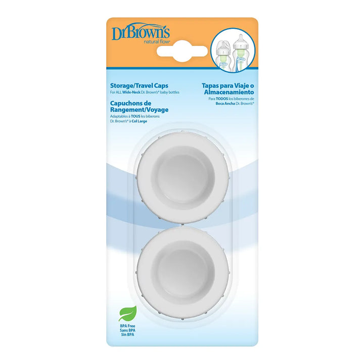 Dr. Brown's Natural Flow Narrow Storage/Travel Caps, 2-Pack