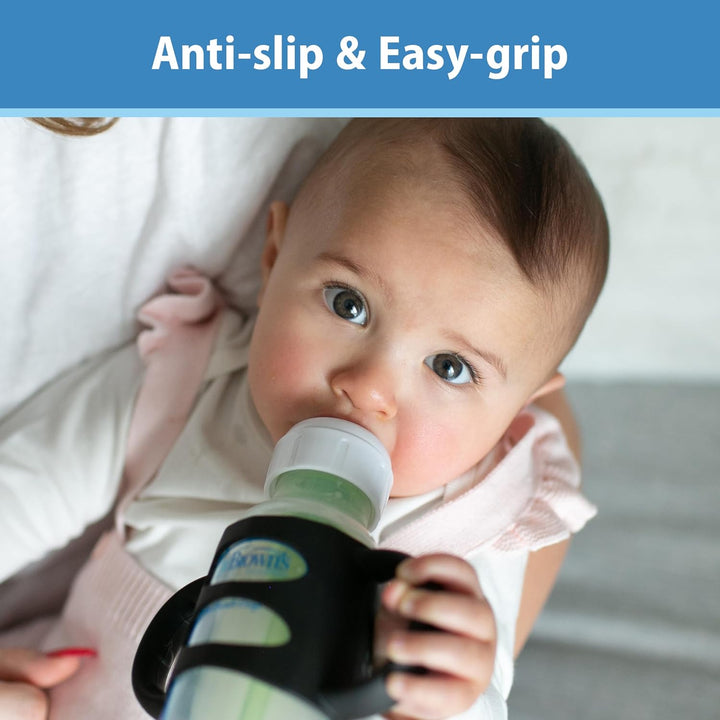 Dr. Brown’s® Milestones™ Narrow Sippy Bottle with Silicone Handles, 8oz/250mL, 6m+, Lt Blue & Lt Gray, 2-Pack