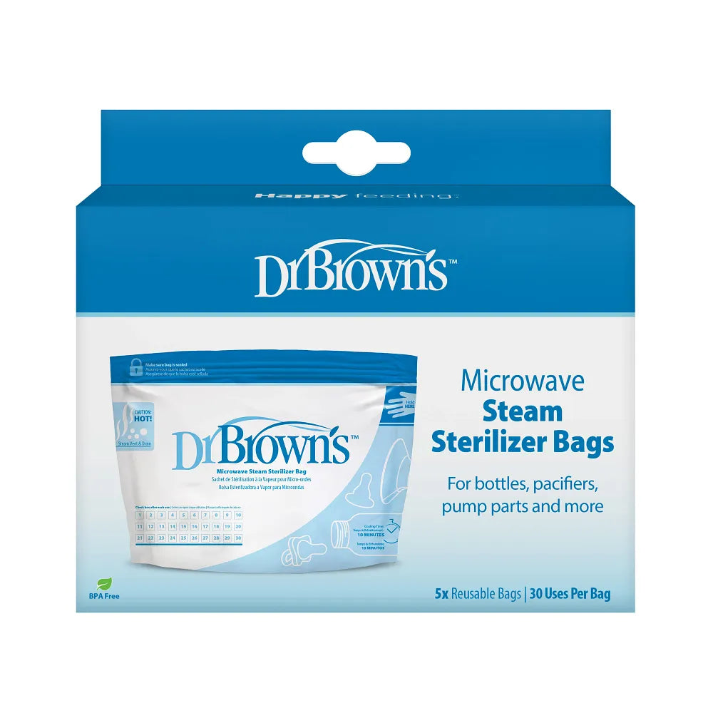 Dr. Brown's Microwave Steam Sterilizer Bags, 5-Pack