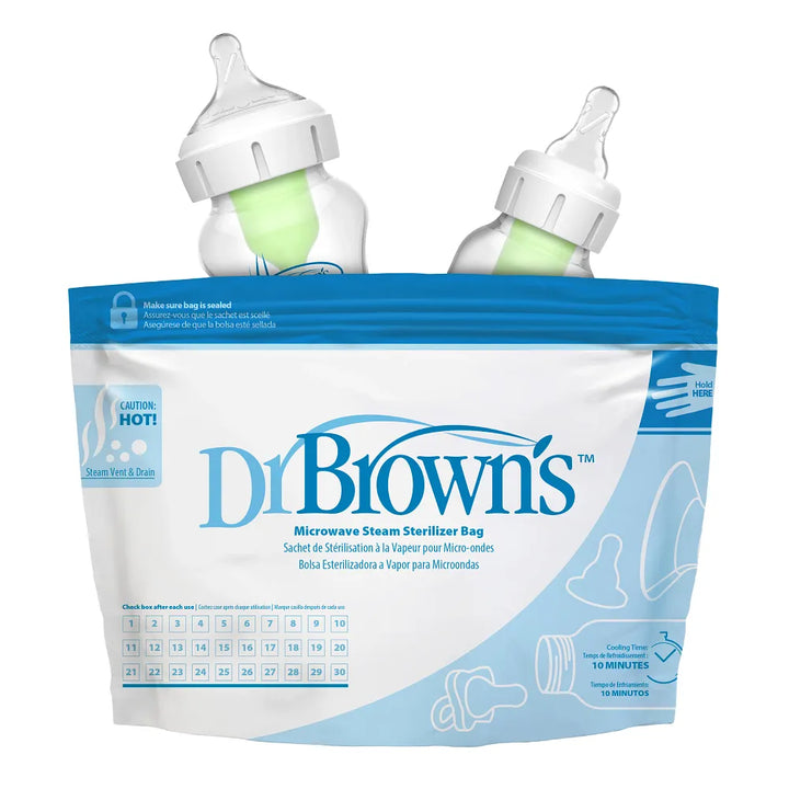 Dr. Brown's Microwave Steam Sterilizer Bags, 5-Pack