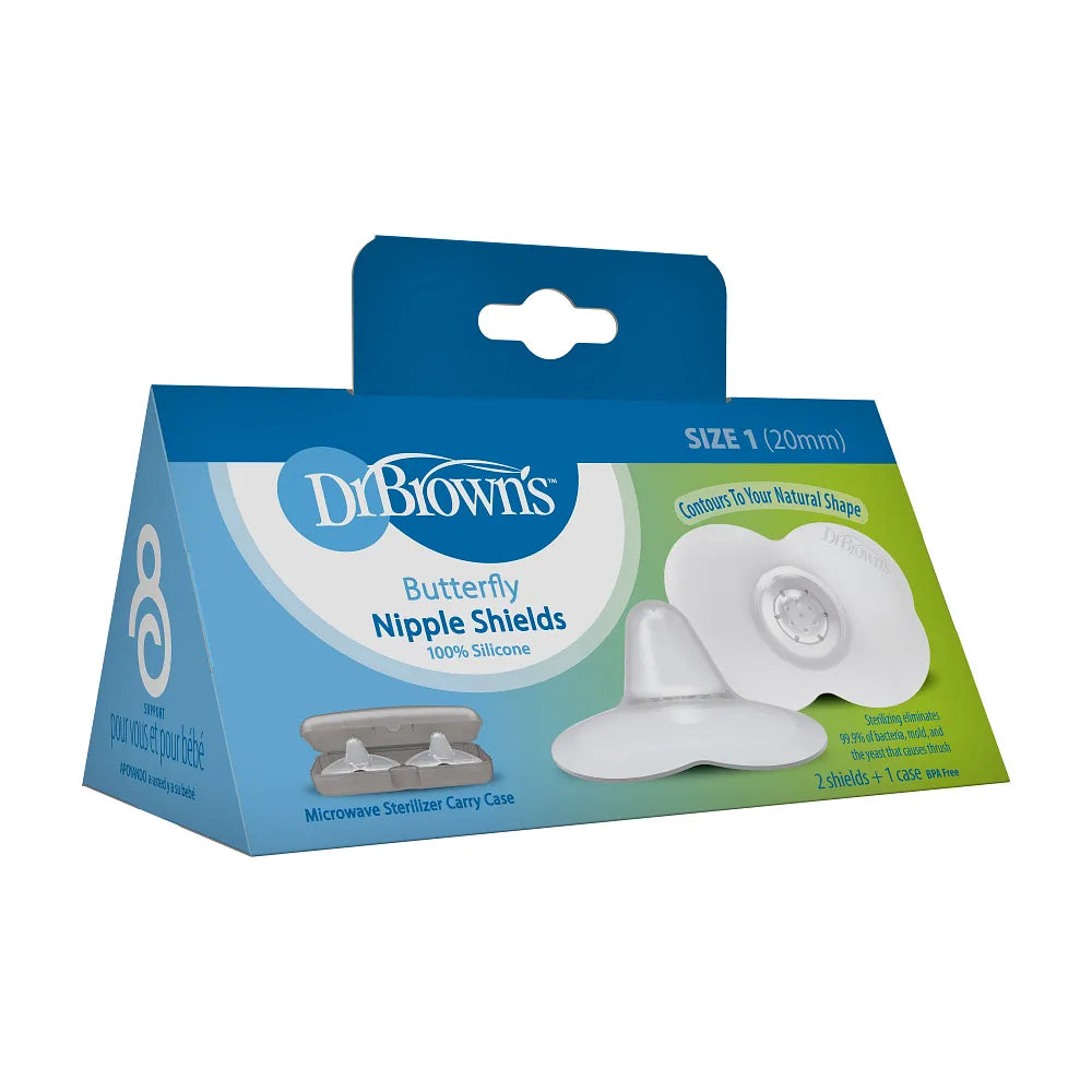 Dr. Brown’s™ Butterfly Nipple Shields with sterilizer