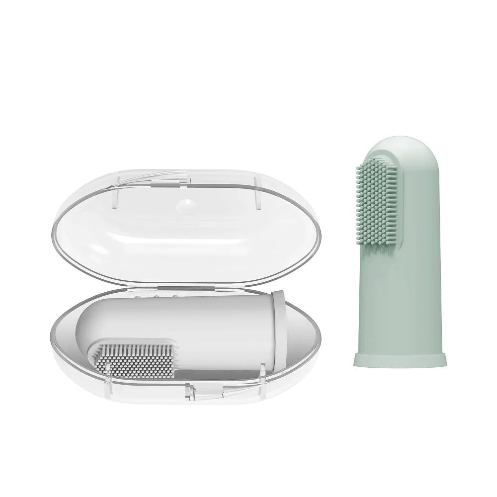 Dr. Brown’s™ Silicone Finger Toothbrush, 2-Pack - Grey and Light Green