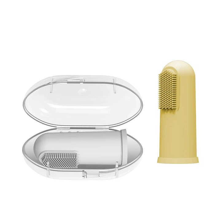 Dr. Brown’s™ Silicone Finger Toothbrush, 2-Pack - Grey and Yellow