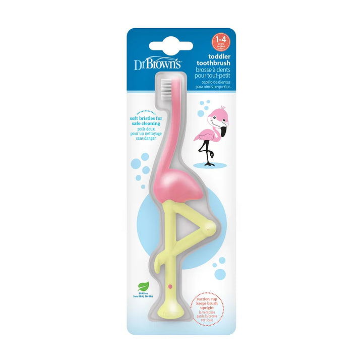 Flamingo Toddler Toothbrush, 1-Pack