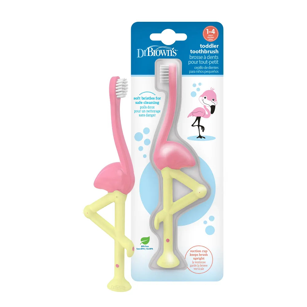 Flamingo Toddler Toothbrush, 1-Pack