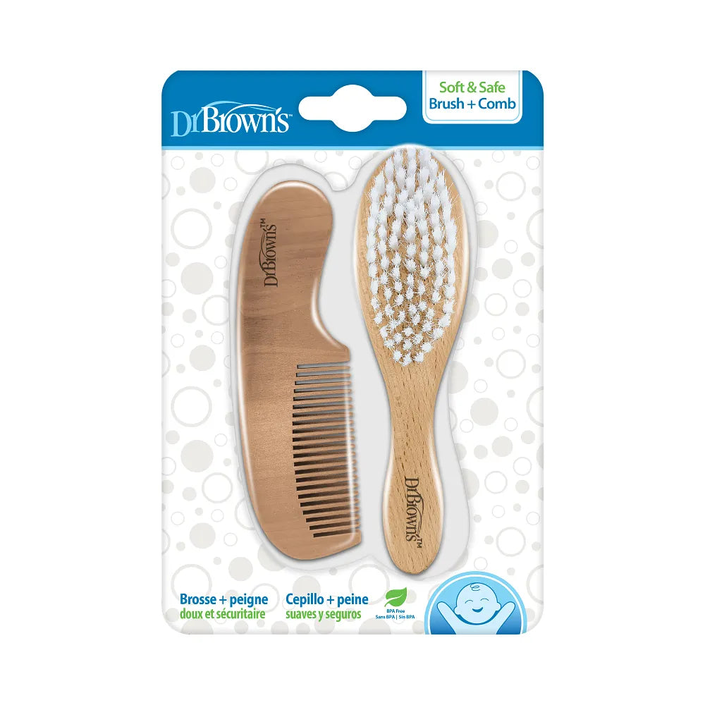 Dr. Brown’s™ Soft & Safe Baby Brush + Comb