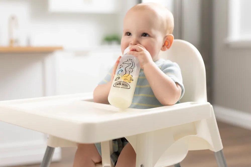 Dr. Brown’s® Milestones™ Narrow Sippy Bottle, 8oz/250mL, 6m+ -Sea Horse-1 pack