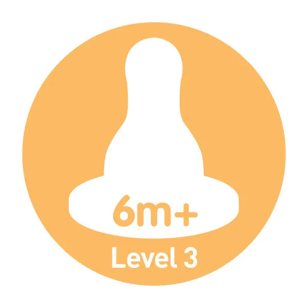 Dr. Brown's Natural Flow Narrow Baby Bottle Silicone Level 3 Nipple, 2-Pack