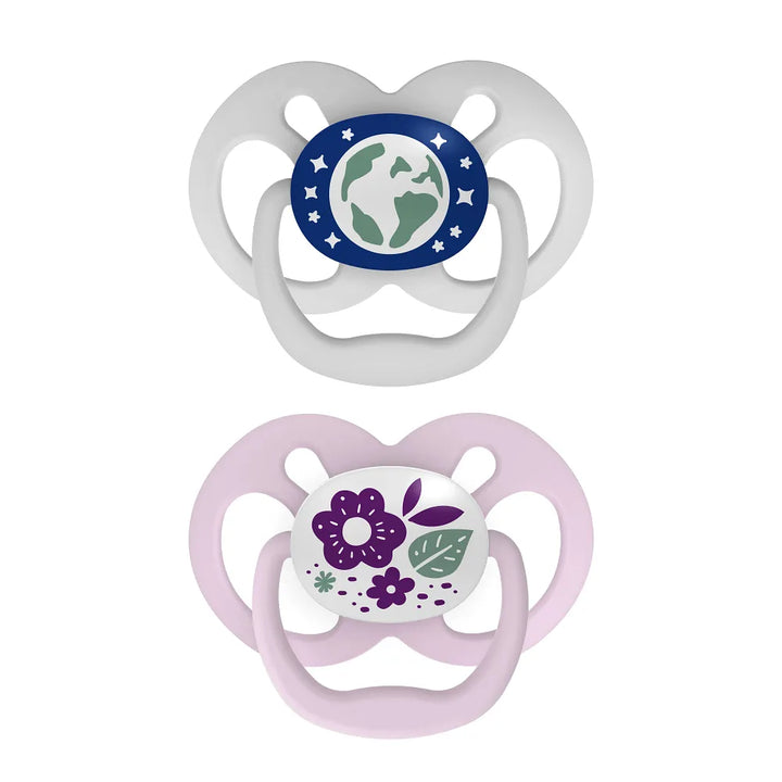 Dr. Brown’s™ Advantage™ Pacifiers, Glow in the Dark, Purple Nature, 2 Pack