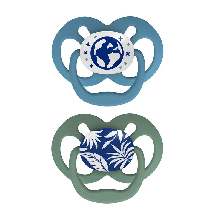 Dr. Brown’s™ Advantage™ Pacifiers, Glow in the Dark, Blue Nature, 2 Pack