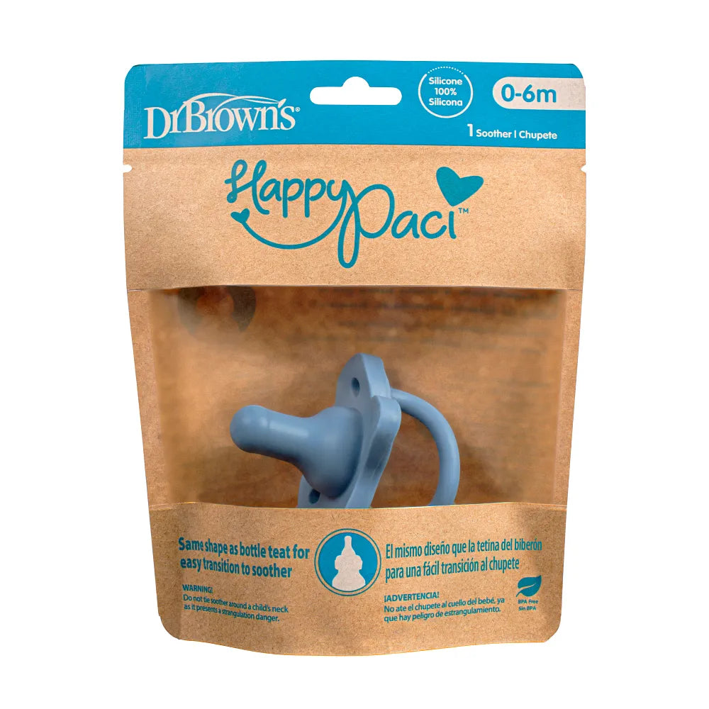 Dr. Brown’s® HappyPaci™ 100% Silicone One-Piece Pacifier, 1-Pack - Blue