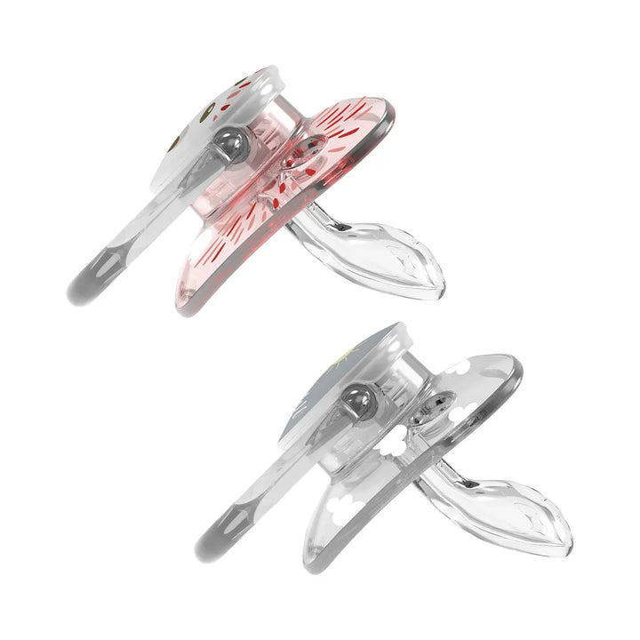 PreVent™ Pacifiers PRINTED SHIELD Soother, Stage 1, 2-Pack- Pink and Grey