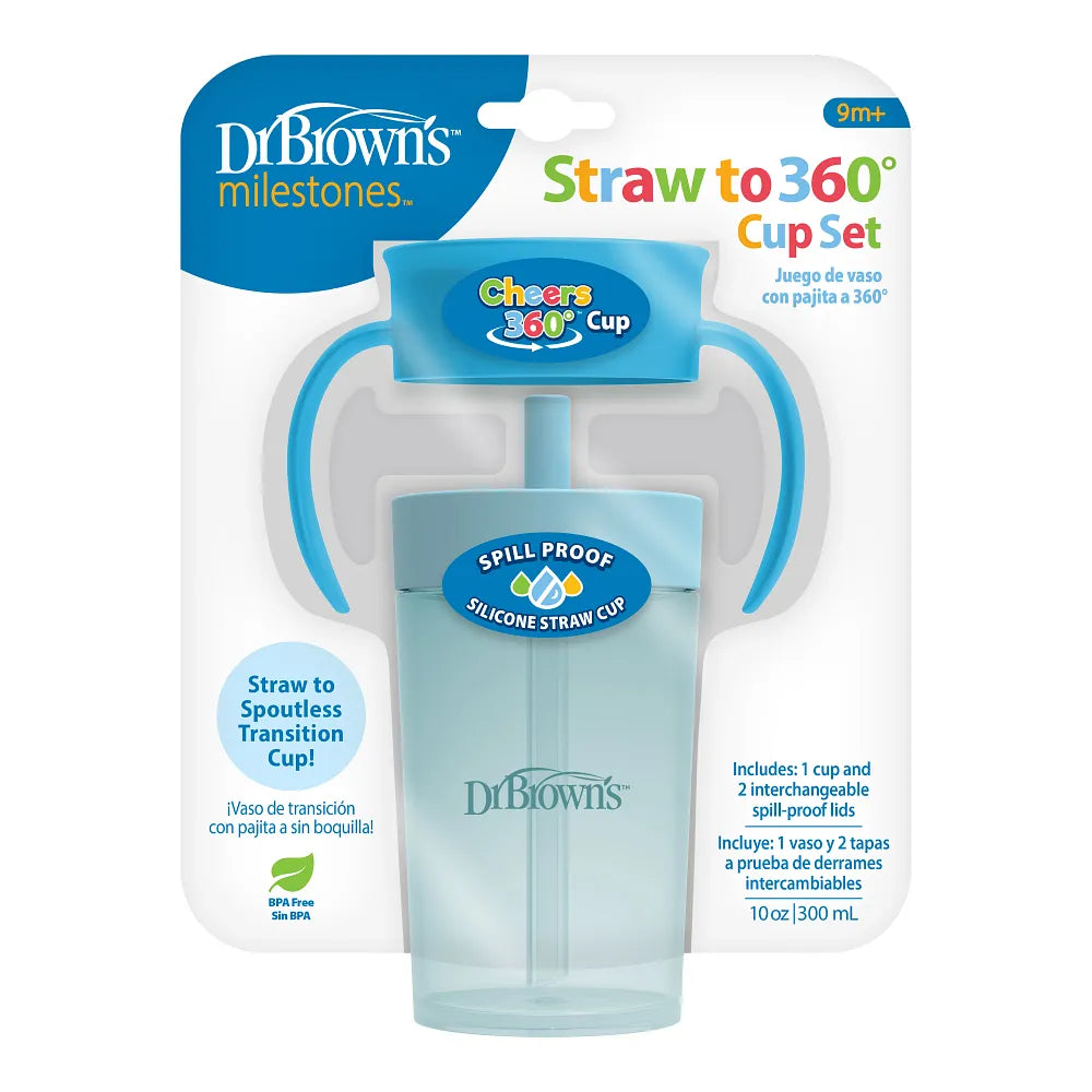 Dr. Brown’s® Straw to 360 Cup Set, Ocean Blue, 1-Pack