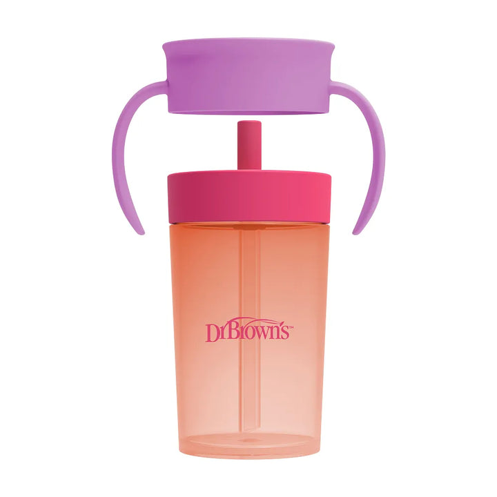 Dr. Brown’s® Straw to 360 Cup Set, Pink Coral, 1-Pack