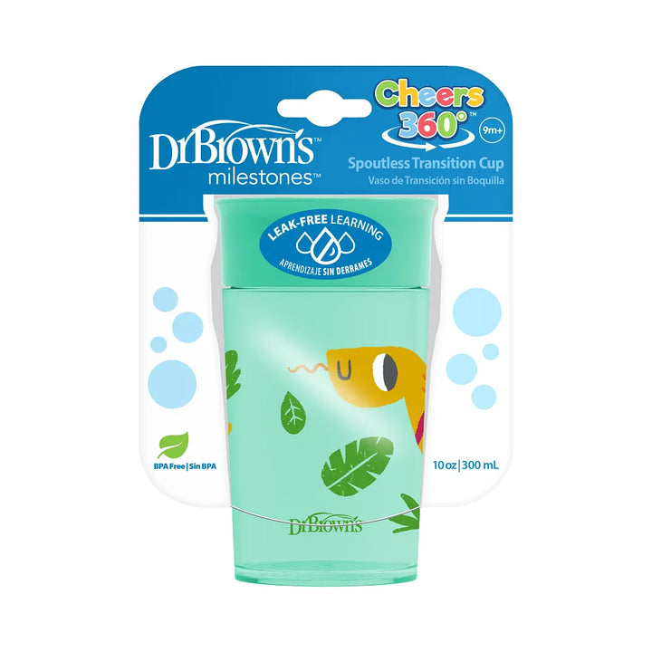 Dr. Brown’s® Milestones™ Cheers360™ Cup with Handles, 10 oz/300 mL - Green