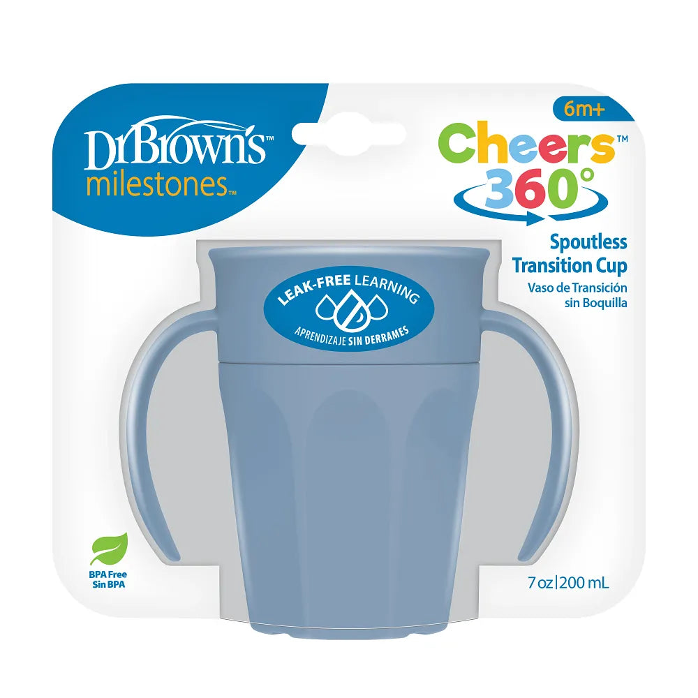 Dr. Brown’s® Milestones™ Cheers360™ Cup with Handles, 7 oz/200 mL - Blue