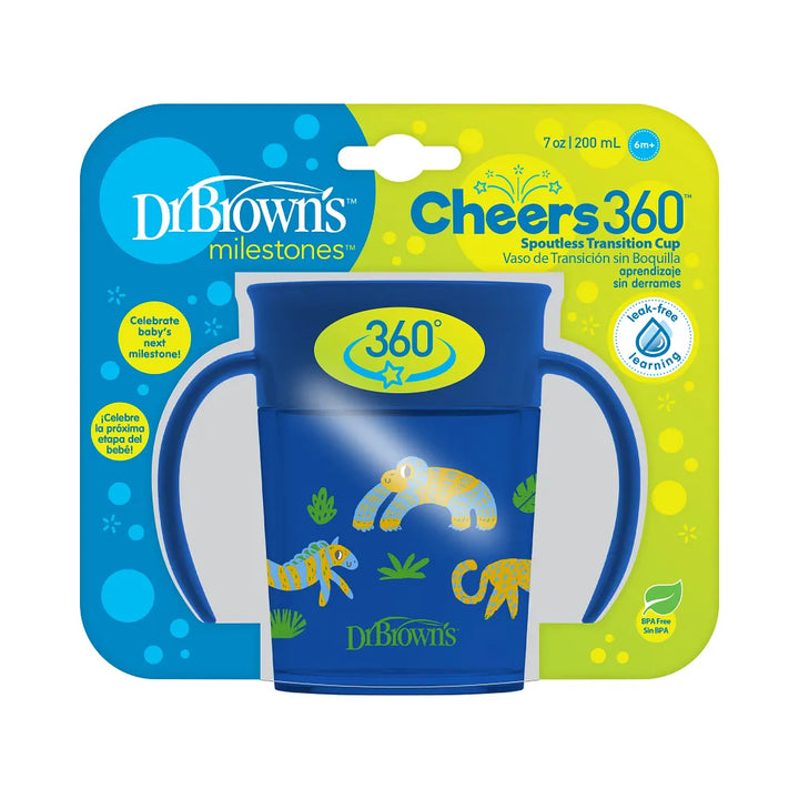 Dr. Brown’s® Milestones™ Cheers360™ Cup with Handles, 7 oz/200 mL - Blue