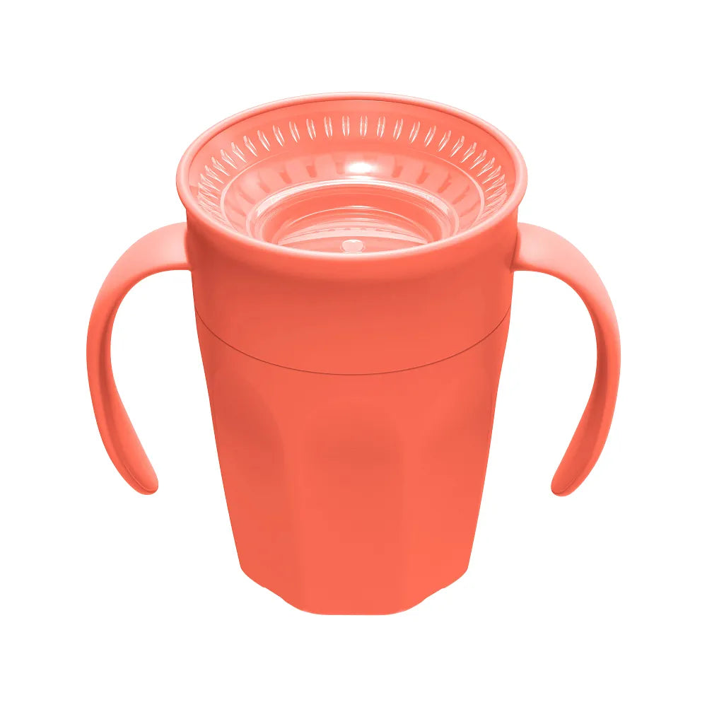 Dr. Brown’s® Milestones™ Cheers360™ Cup with Handles, 7 oz/200 mL - Coral