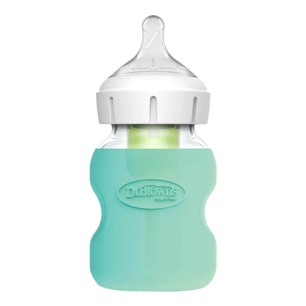 Dr. Brown's® Options+™ Wide-Neck Glass Bottle Sleeve, 5 oz/150 ml - Mint