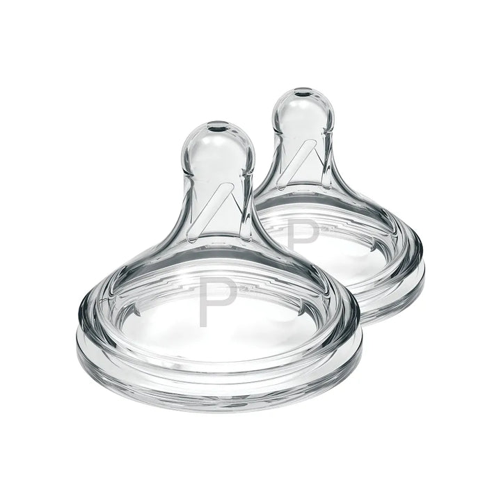 Dr. Brown's Natural Flow Wide-Neck Baby Bottle Silicone Nipple, 2-Pack Preemie  ((0m+ Slowest Flow)