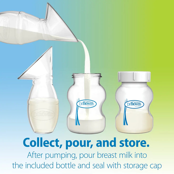 Dr. Brown’s™ Silicone One-Piece Breast Pump with Anti-Colic Options+™ Bottle (5 oz/150 mL) and Travel Bag