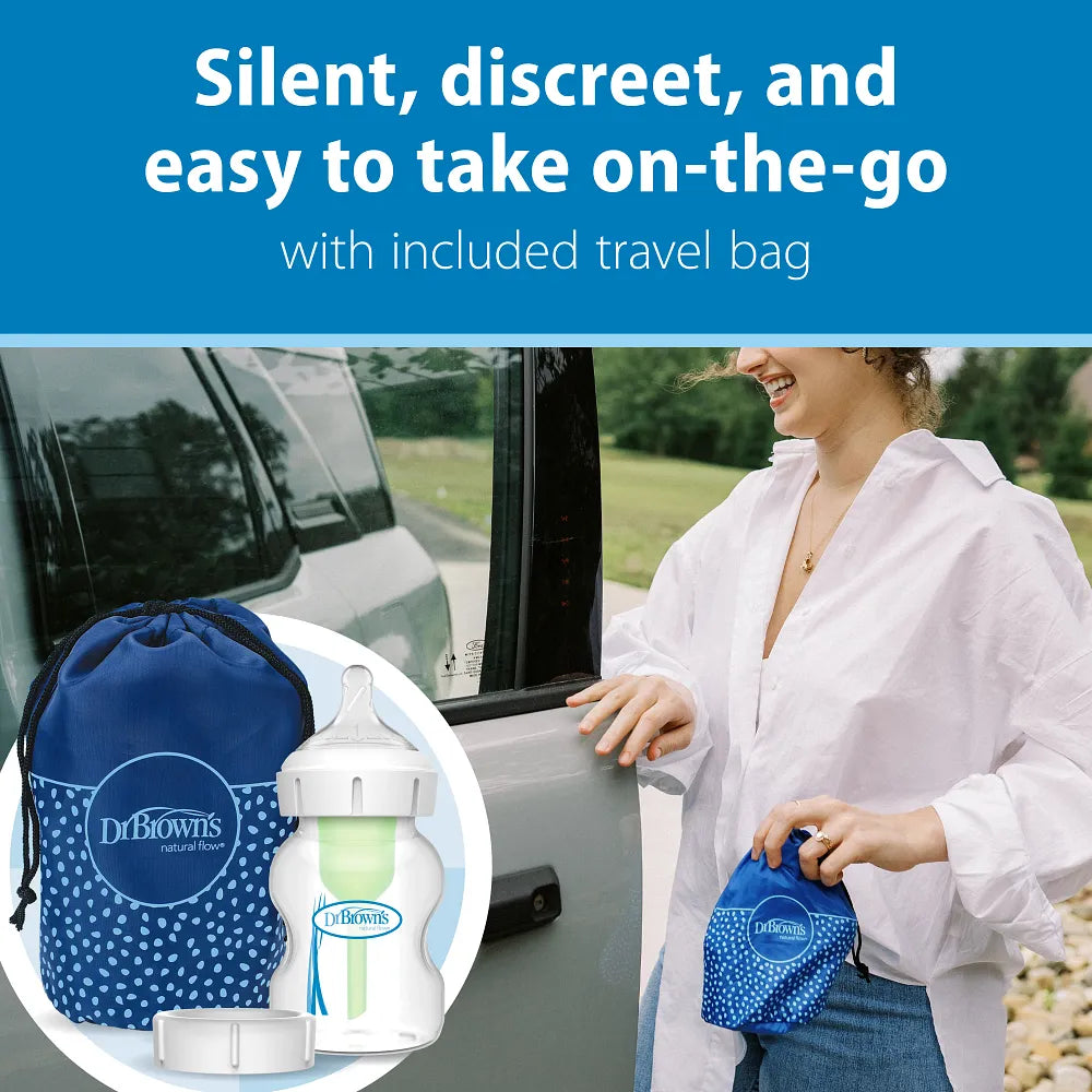 Dr. Brown’s™ Silicone One-Piece Breast Pump with Anti-Colic Options+™ Bottle (5 oz/150 mL) and Travel Bag
