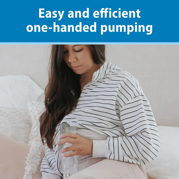 Dr. Brown’s™ Manual Breast Pump with SoftShape™ Silicone Shield & Anti-Colic Options+™ Wide-Neck Baby Bottle 5 oz/150 mL
