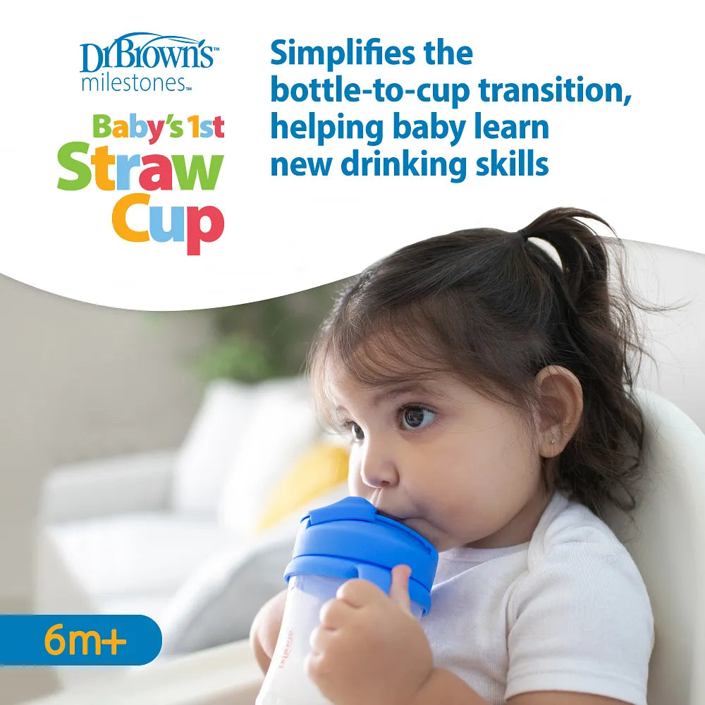 Dr. Brown’s™ Milestones™ Baby’s First Straw Cup, 1-Pack - Blue Bear
