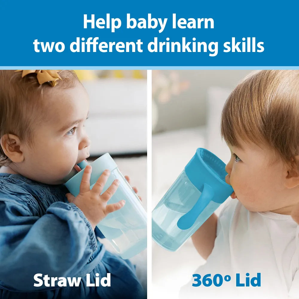 Dr. Brown’s® Straw to 360 Cup Set, Ocean Blue, 1-Pack