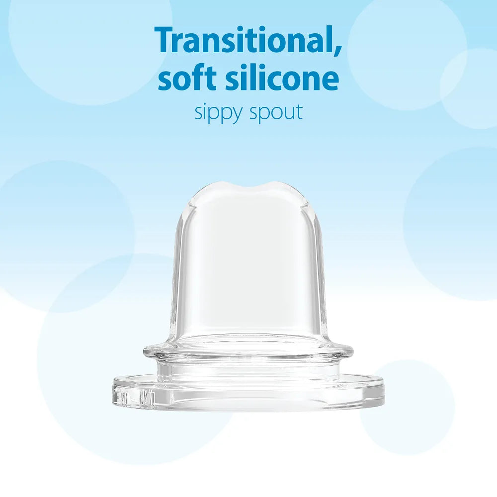 Dr. Brown’s® Milestones™ Narrow Sippy Bottle, 8oz/250mL, 6m+ - Flamingo